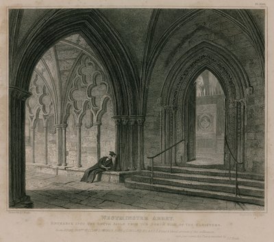 Entrance into the South Aisle, Westminster Abbey, London by Pieter Jansz. Quast